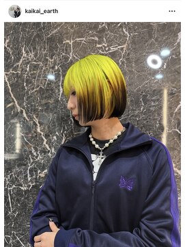 アース 秋田新国道店(EARTH) ミニボブ×ルーツカラー