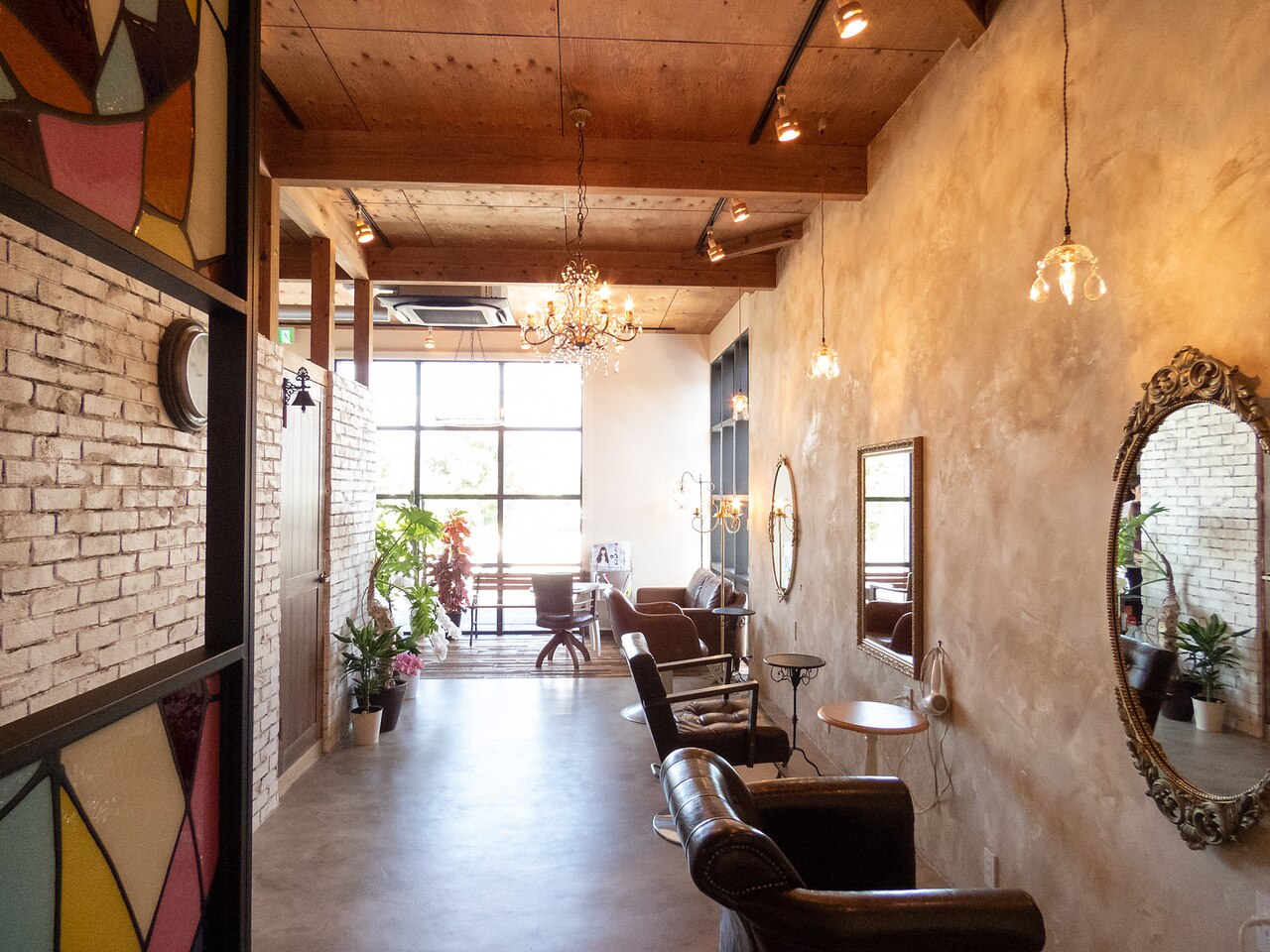 人気インテリアショップ】壁掛けミラーDESIGN STUDIO WOOOD USMハラー