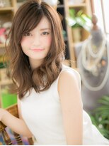 カバーヘア ブリス 北浦和(COVER HAIR bliss) 斜めバングカーキベージュくせ毛風カール北浦和20代30代40代!