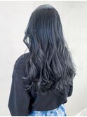ブルーブラック_アースカラーくびれヘアツートンカラー_ba331761
