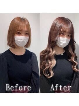 あるじゃんすー 京都店 ココアベージュ#暗めカラー#くびれヘア#シールエクステ#京都