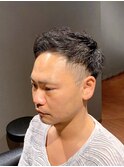 前髪透け感カバー ツーブロックベリーショート 骨格補正カット