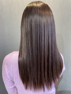 シャトン(chaton) ピンクブラウン/縮毛矯正/ツヤ髪