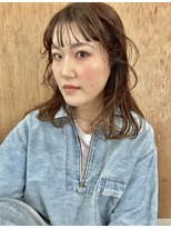 ユニ(uni)&nbsp;ワイドバング/レイヤーカット/透け感カラー/20代/30代