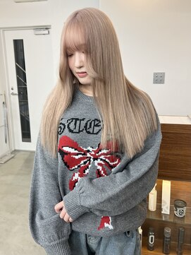 リヴ ウメダ(LIV umeda) ミルクティーベージュ/ブリーチ/ダブルカラー【梅田】