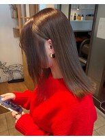 ネオリーブニコ 大井町店(Neolive Nico)&nbsp;切りっぱなし　ロブ　シアーベージュ　ハイライトカラー