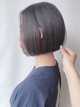 モリオフロムロンドン 原宿本店(morio from London) 【morio原宿】切りっぱなしボブ 大人ボブ グレージュ