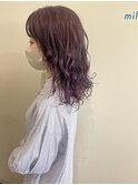 ブリーチなしパープルカラー