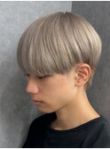 シースルーマッシュブリーチダブルカラーフェイスフレーミング