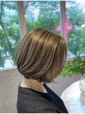 柔らかベージュハイライト
