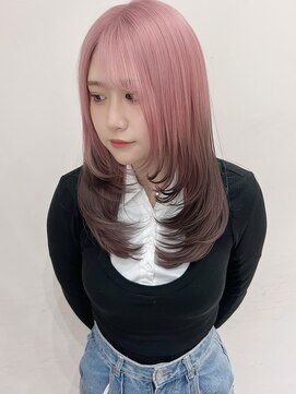 ビューシンサイバシ(VIEW SHINSAIBASHI) デザインカラーハイトーン前髪レイヤーカットイメチェン10代20代