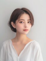 エヌアンドエー 杉戸高野台店(N&A)&nbsp;透明感ある春カラーに大人ショートヘア 白髪ぼかし