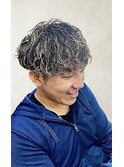 爽やかツイスパマッシュヘアアッシュブラウンハイライト