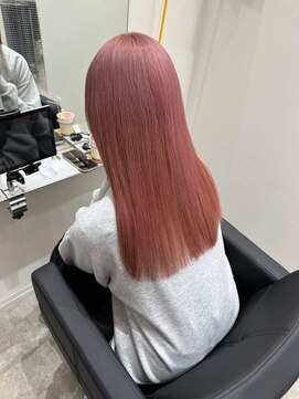 ワク 藤沢店(waku) ピンク　ダブルカラー　ケアブリーチ