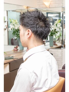 ヘアージャンティ(HAIR GENTIL) メンズ　ベリーショート　【 セクションブロック × マッシュ 】