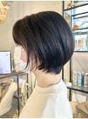 小顔カット◎前下がりショート☆