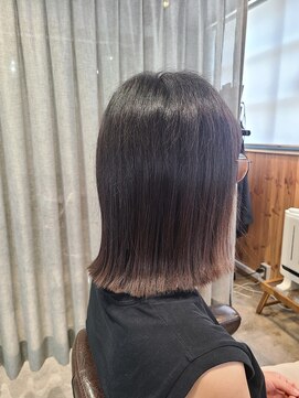 アニュー ヘア アンド ケア(a New hair&care) 20代30代大人可愛いアッシュベージュくびれボブ耳掛け透明感