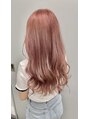 ラフィス ヘアー ルーム 難波本店(La fith hair room) ダブルカラーで淡いピンクに。