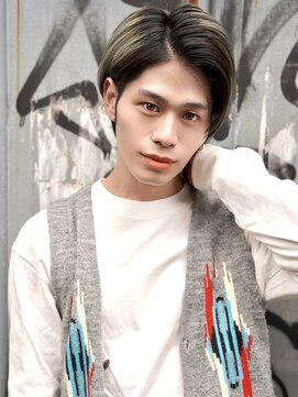 ブゾン(buZon) 【buZon ブゾン】マッシュパーマ×ハイライトアッシュブラック