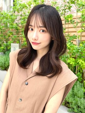 ミラリー トウキョウ(Mirareee Tokyo) 20代30代40代◎前髪パーマグレーベージュレイヤーロング黒髪