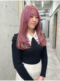 【SEEK 松尾菫菜】ハイトーンピンク×レイヤーカット