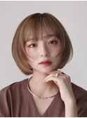 ハイトーンフェイスレイヤーボブ内巻き顎ラインボブ【自由が丘】