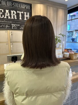 アース 三軒茶屋店(HAIR&MAKE EARTH) 三軒茶屋_ミディアム_ボブ_オリーブベージュ_透明感_ベージュ