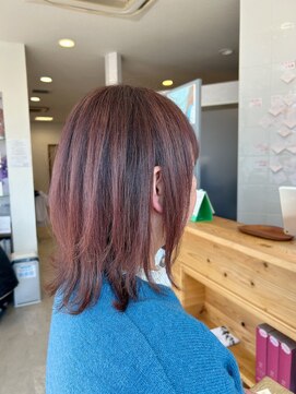 キュウヘアー(KYUU HAIR) くびれレイヤー×ピンク系カラー