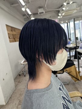 アジールヘア 所沢プロペ通り店(agir hair) ミニウルフレイヤーブルーブラックケアブリーチ所沢韓国