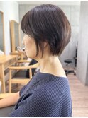 Say.ショートボブブルーカラーホワイトグレージュデジタルパーマ