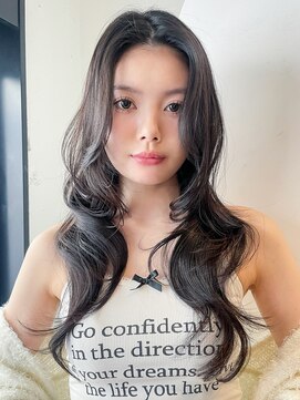 アイティーバイアルバム 北千住店(IT by ALBUM) ロング顔周りレイヤー韓国ヘア暗めカラー_F20626