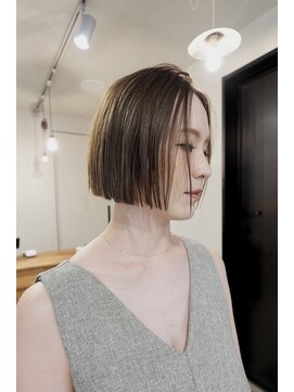 まろやかベージュ×ボブ