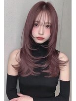 ノイエ 原宿 北参道(NoIE)&nbsp;ハイレイヤーバズカットシャギーバタフライカットチェリーレッド