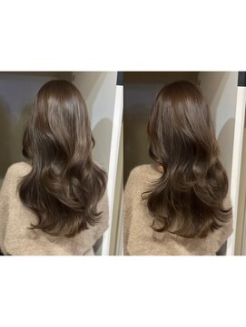 透明感カラー/ワンホンヘア/韓国ヘア/顔まわり/大阪/梅田