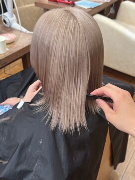 ネハス 栄(nehus.) 学割ブリーチハイライト髪質改善ダブルカラーレイヤーカット