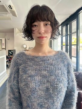 ナービス(NARVIS) ショートボブ/ゆるふわパーマ/ダークブラウン