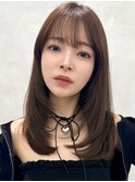 三鷹レイヤーカット韓国ダブルカラー顔周り前髪カットボブ