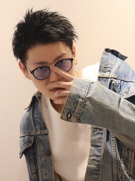 コンフィデンス メンズヘアー(confidence MEN'S HAIR) 男は黙って黒髮短髪【アップバングショート】