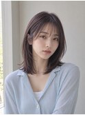 ハネても◎大人ミディアム×シースルーバング20代30代40代池袋