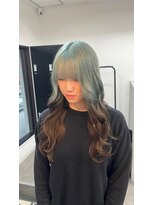ワンバイワンヘアーツー(OnexOne HAIR2)&nbsp;水色ルーツカラー
