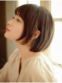 愛らしさを引き立てるノームコアなボブ