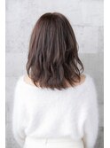 大人かわいい☆小顔ひし形ロブ×レイヤー×フォギーベージュ b