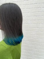 ミミックヘアー(MiMic hair)&nbsp;裾カラー、コバルトブルー