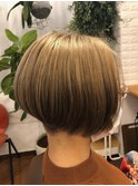 【Niji hair:make】スモーキーベージュカラーボブ