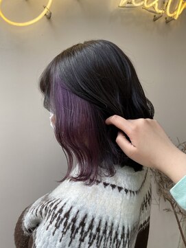 アジールヘア 北千住駅西口店(agir hair) インナーラベンダー ラベンダーカラー イヤリングカラー北千住