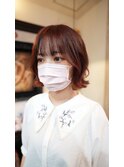 #レッド #カラー #ボブ #外ハネ