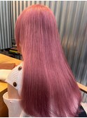 髪質改善＊くびレイヤーピンクベージュ＊美髪【Zina船橋】