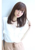 艶ダークブラウン　艶ストレートミディアム