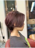 ハンサムショート10代20代30代/センターパート メンズライク