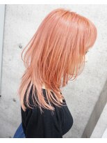 ヘアテリア リュウ 大塚(hair teria ryu) コーラルピンク/ミディアムウルフ/ウルフレイヤー/大塚